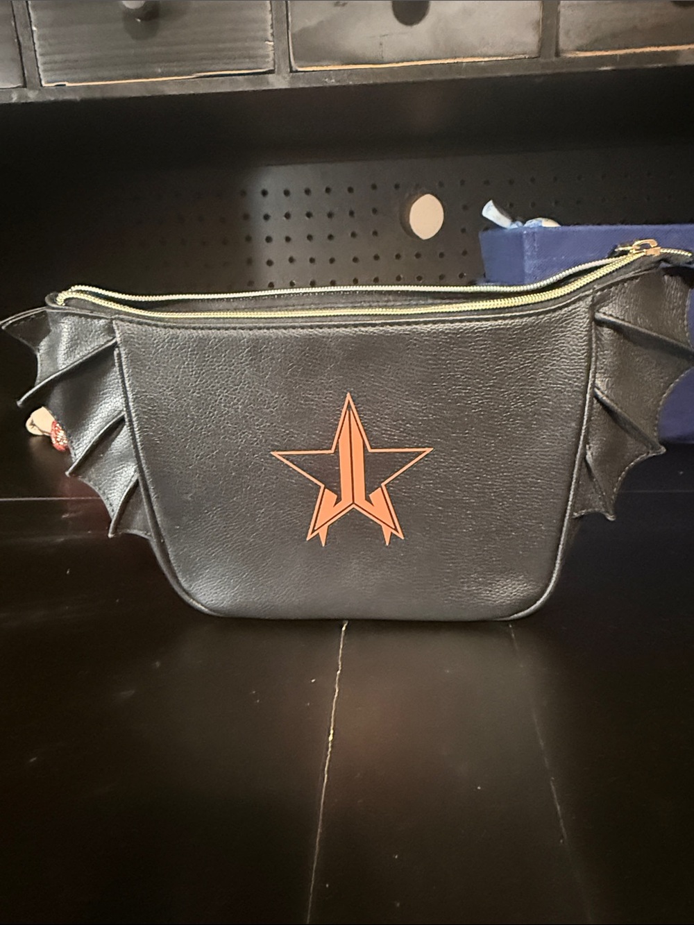 Jeffree Star Inspired Black and Orange Winged Belt Bag
